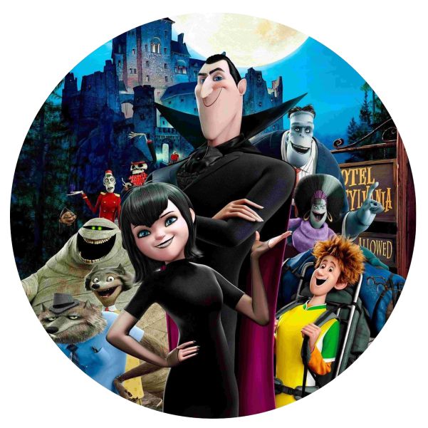 Painel Tecido Redondo Hotel Transylvania